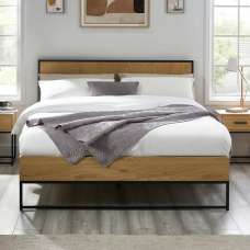 Herriman Wooden Double Bed - Light Oak - UK