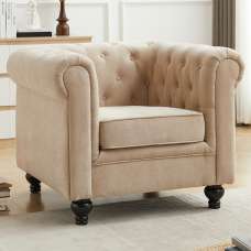Hertford Fabric 1 Seater Sofa In Stone - UK