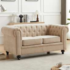 Hertford Fabric 2 Seater Sofa In Stone - UK