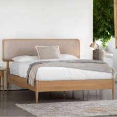 Hervey Wooden King Size Bed In Natural - UK