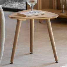 Hervey Wooden Side Table In Natural - UK