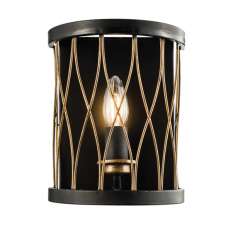 Heston Wall Light In Black And Brass - UK