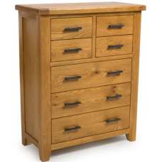 Hewitt Wooden Chest Of 7 Drawers In Rustic Oak - UK