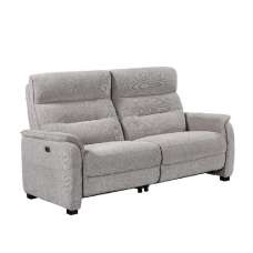 Hidalgo Fabric Recliner 3 Seater Sofa In Natural - UK