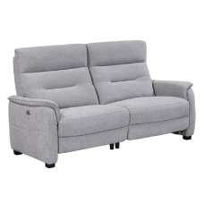 Hidalgo Fabric Recliner 3 Seater Sofa In Pewter - UK
