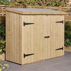Hidalgo Wooden Garden Bike Store Shed In Natural - UK