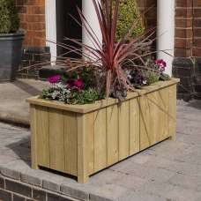 Hidalgo Wooden Rectangular Planter in Natural - UK