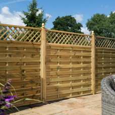 Hillowton Set Of 3 Wooden 6x5 Screen In Natural Timber - UK