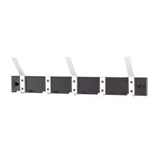 Hillsboro Wall Hung Metal 5 Hooks Coat Rack In Black - UK