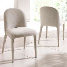 Hinckley Beige Fabric Dining Chairs - Pair - UK