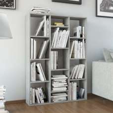 Hiti Wooden 100cm x 140cm Bookcase In Concrete Grey - UK