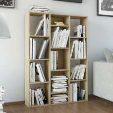 Hiti Wooden 100cm x 140cm Bookcase In Sonoma Oak - UK