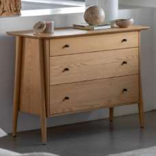 Hervey Wooden Chest Of 3 Drawers In Natural - UK