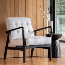 Hombre Fibre Armchair With Wooden Legs In Natural - UK