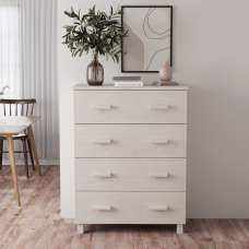 Hull Wooden Chest Of 4 Drawers In White - UK