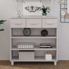 Hull Wooden Console Table With 3 Drawer In White - UK