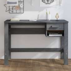 Hull Wooden Laptop Desk With 1 Drawer In Dark Grey - UK