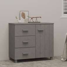 Hull Wooden Sideboard With 1 Door 3 Drawers In Light Grey - UK