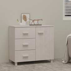 Hull Wooden Sideboard With 1 Door 3 Drawers In White - UK