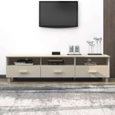 Hull Wooden TV Stand With 3 Drawers In Brown - UK