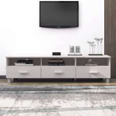 Hull Wooden TV Stand With 3 Drawers In White - UK