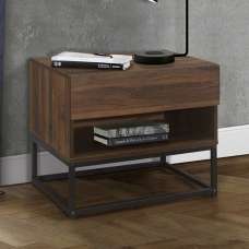 Huston Wooden Bedside Cabinet With 1 Drawer In Walnut - UK