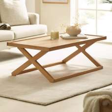 Hyannis Wooden Coffee Table - Light Oak - UK