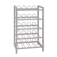 Hyattsville Small Metal 5 Shelves Bottle Rack In Aluminium - UK