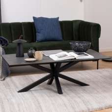 Hyeres Ceramic Rectangular Coffee Table In Black Fairbanks - UK