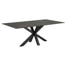 Hyeres Ceramic Rectangular Dining Table In Black Fairbanks - UK