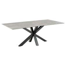 Hyeres Ceramic Rectangular Dining Table In Grey Anista - UK