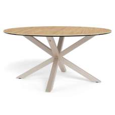 Hyeres Ceramic Round Coffee Table - Wild Oak - UK