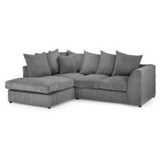 Hyeres Fabric Left Hand Corner Sofa In Grey - UK