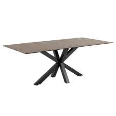 Hyeres Large Ceramic Dining Table In Rusty Brown Lemco - UK