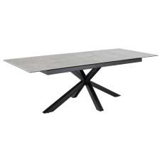 Hyeres Large Ceramic Extending Dining Table In Grey Anista - UK