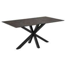 Hyeres Medium Ceramic Dining Table In Black Fairbanks - UK