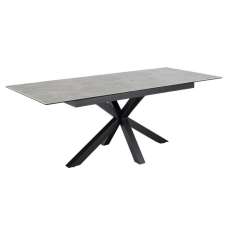 Hyeres Small Ceramic Extending Dining Table In Grey Anista - UK