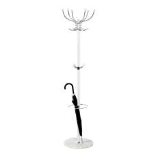 Ibiza Metal Coat Stand With Umbrella Holder In Chrome And Black - UK
