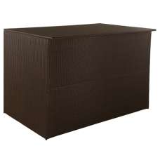 Ijaya Poly Rattan Garden Storage Box In Brown - UK