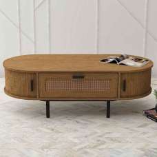Ilford Wooden Coffee Table With 1 Drawer In Light Oak - UK