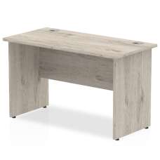 Impales 600mm Computer Desk In Grey Oak With Panel End Leg - UK