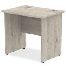 Impels 800mm Computer Desk In Grey Oak With Panel End Leg - UK