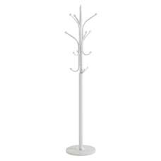 Imperia Metal Coat Stand With Marble Base In White - UK