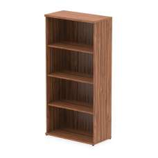 Impulse 1600mm Wooden Bookcase In Walnut - UK