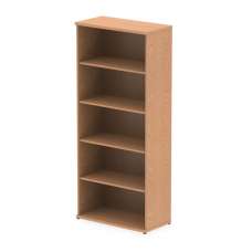 Impulse 2000mm Wooden Bookcase In Oak - UK