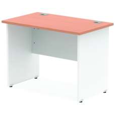 Impulse 600mm Computer Desk In Beech And White Panel End Leg - UK