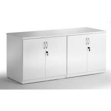 Impulse High Gloss Credenza Twin Storage Cupboard In White - UK