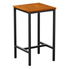 Inchture Square 70cm Wooden Bar Table In Natural - UK