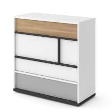 Indio Kids Wooden Chest Of 5 Drawers In Matt White - UK