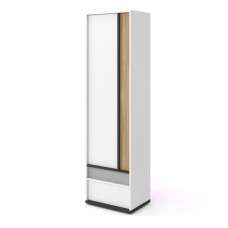 Indio Kids Wooden Wardrobe With 1 Door In Matt White - UK